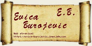 Evica Burojević vizit kartica